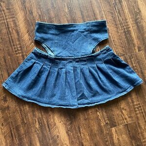 Vintage SPOONJEAN Pleated Schoolgirl Mini-Skirt